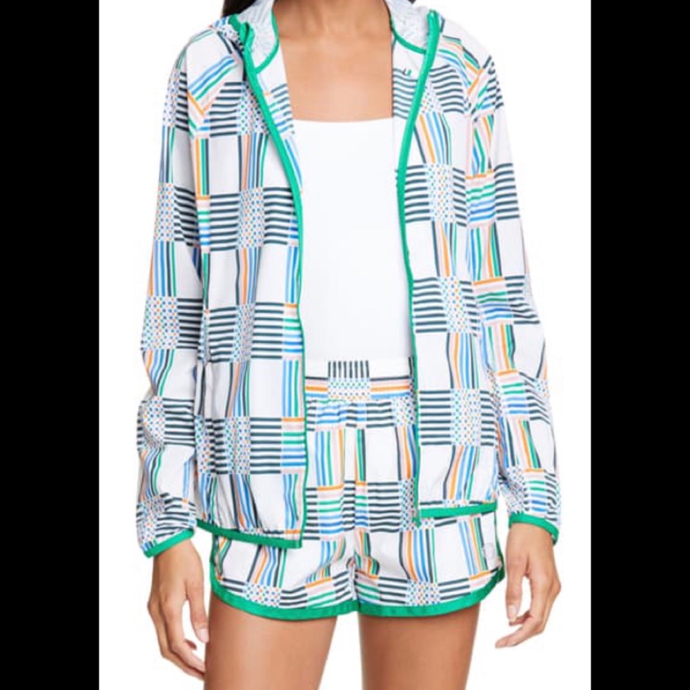 Tory Sport PRINTED NYLON PACKABLE JACKET-Size XS